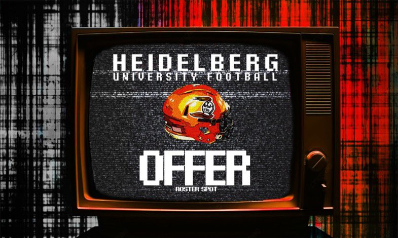 Bannow55's tweet photo. Blessed to receive a offer from Heidelberg University 🙏🏽@CoachMorgan050 @BergFootball @Coach_Pitts74 @castoonn #AGTG https://t.co/W73XHRpILI