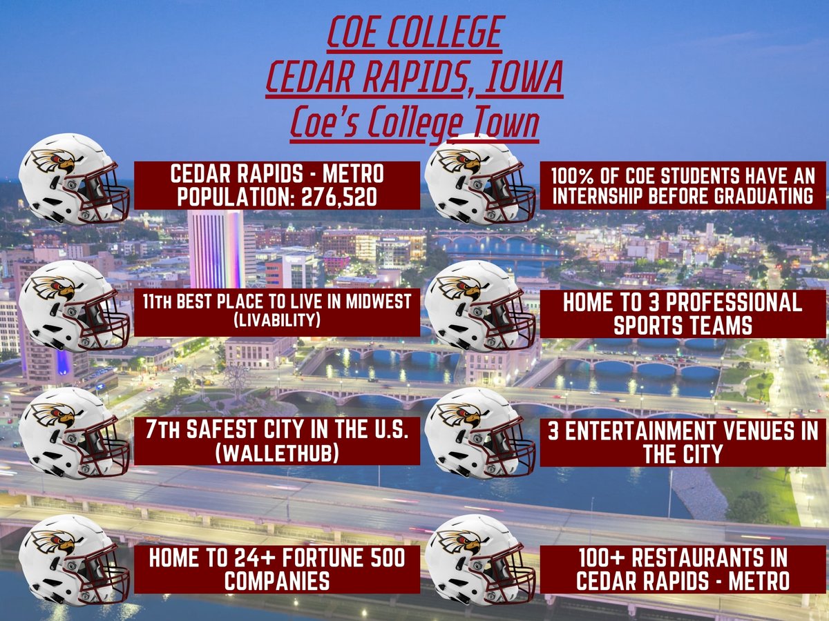 Cedar Rapids is a different "Small School" Town and Opportunity!
#XPK2WIN #KohawkNation
