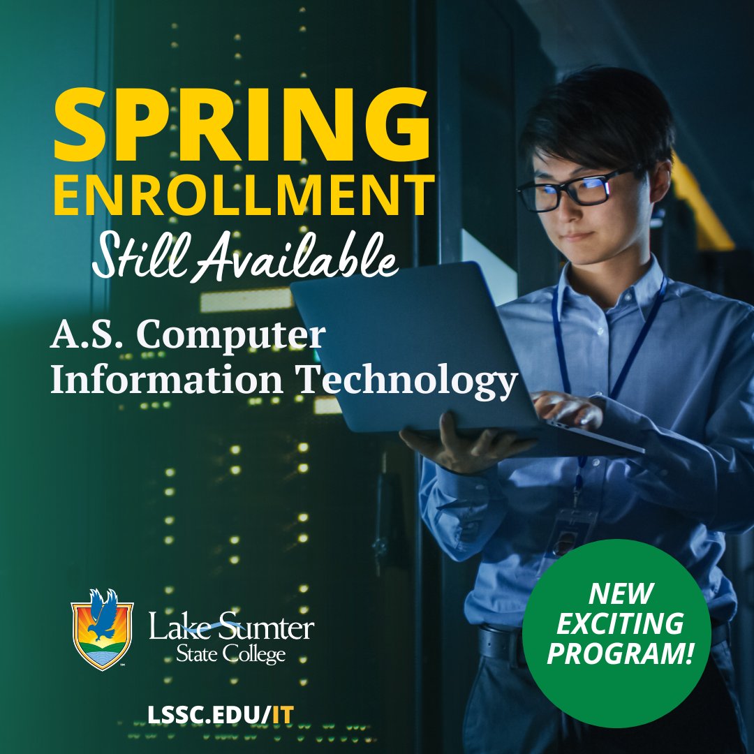 LSSCedu's tweet photo. Are you interested in pursuing a career in IT? Our Associate of Science in Computer Information Technology will help you develop the technical skills you need. Enroll today and start your journey.
https://t.co/UT3RFVL1Rr
#LSSC #ComputerIT #TechCareers https://t.co/KRUOLAsy2X