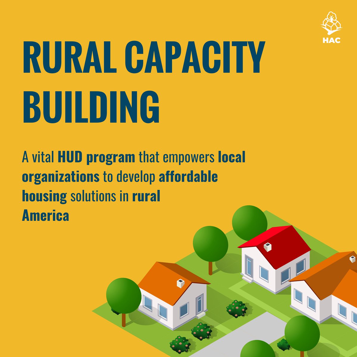 Through the Rural Capacity Building (RCB) program, national organizations like HAC provide essential technical assistance and training to local groups and entities.

As part of our 2025 Policy Priorities, HAC advocates for increased RCB funding: loom.ly/Cpjxzkw