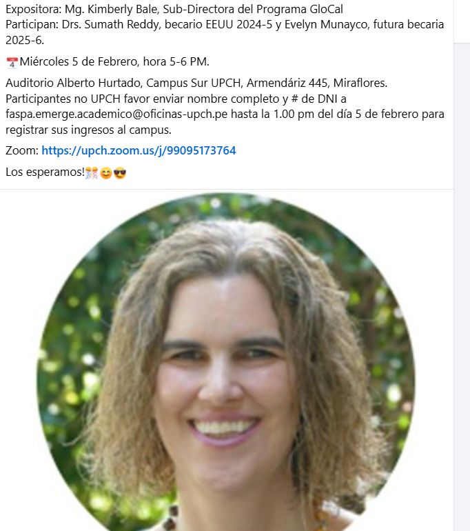 📢❗Presentación: Oportunidades de Becas Post-Doctorales con el Programa GloCal ❗

Zoom: upch.zoom.us/j/99095173764

Los esperamos!🎊😊😎