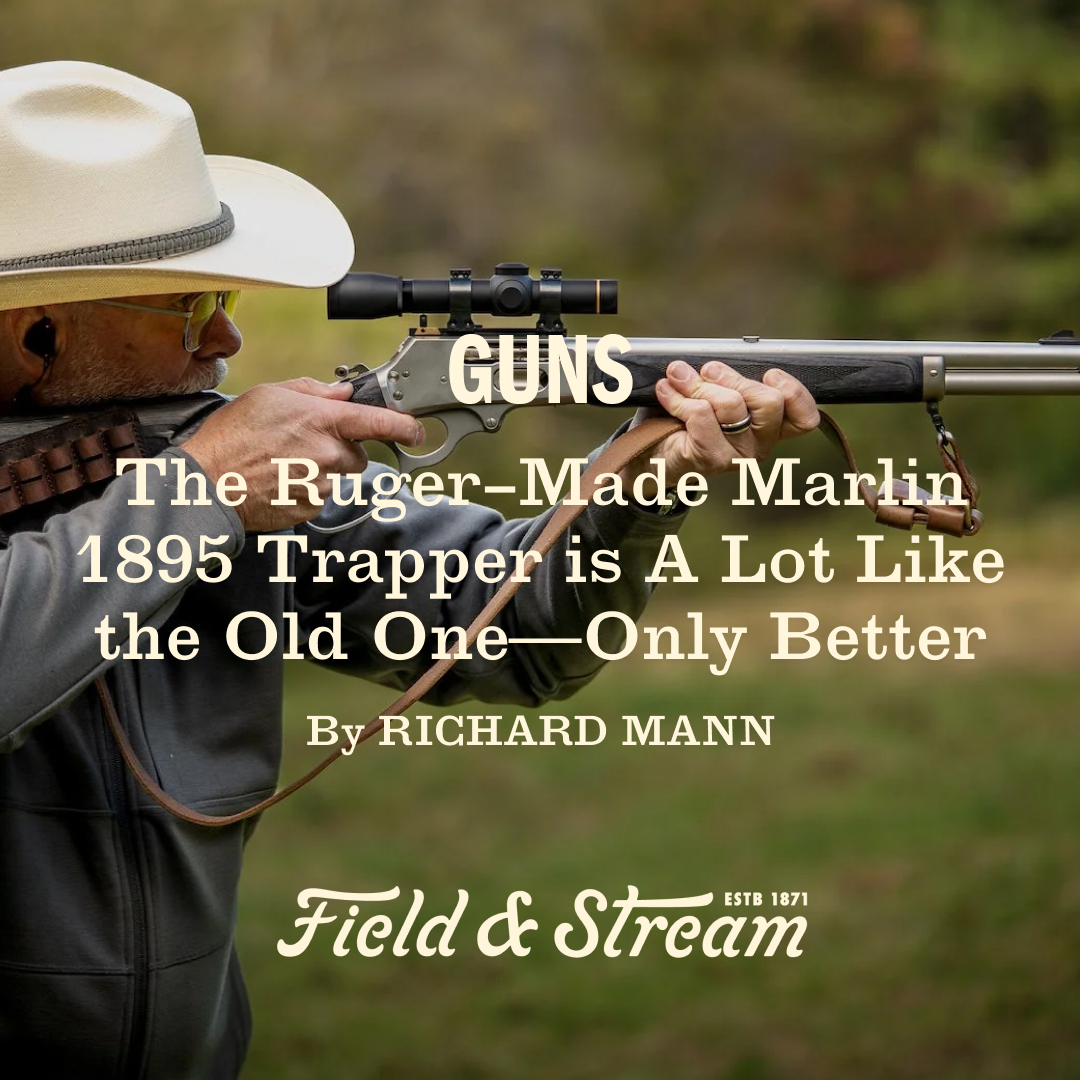 FieldandStream's tweet image. If you’re looking for a lightweight, handy .45/70 lever gun, it’s hard to beat the 1895 Trapper. Same rifle, but with a few refinements.

Read the full review - fieldandstream.com/guns/marlin-18… 💥

#GunReview #Trapper #Firearms
