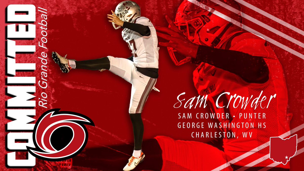 Sam Crowder (@sam_crowder0) on Twitter photo Blessed to announce I am committing to the University of Rio Grande. Thank you to all the coaches, friends, my family and the lord for supporting me.
<a href="/GARYKROL/">GARY KROL</a> <a href="/coachThurst/">Mark Thurston</a> <a href="/URGFootball/">RioFootball</a> <a href="/CoalfieldsCo/">Coalfields & Co.</a> <a href="/GWHSFootball1/">George Washington High School Football</a> Blessed to announce I am committing to the University of Rio Grande. Thank you to all the coaches, friends, my family and the lord for supporting me.
<a href="/GARYKROL/">GARY KROL</a> <a href="/coachThurst/">Mark Thurston</a> <a href="/URGFootball/">RioFootball</a> <a href="/CoalfieldsCo/">Coalfields & Co.</a> <a href="/GWHSFootball1/">George Washington High School Football</a>