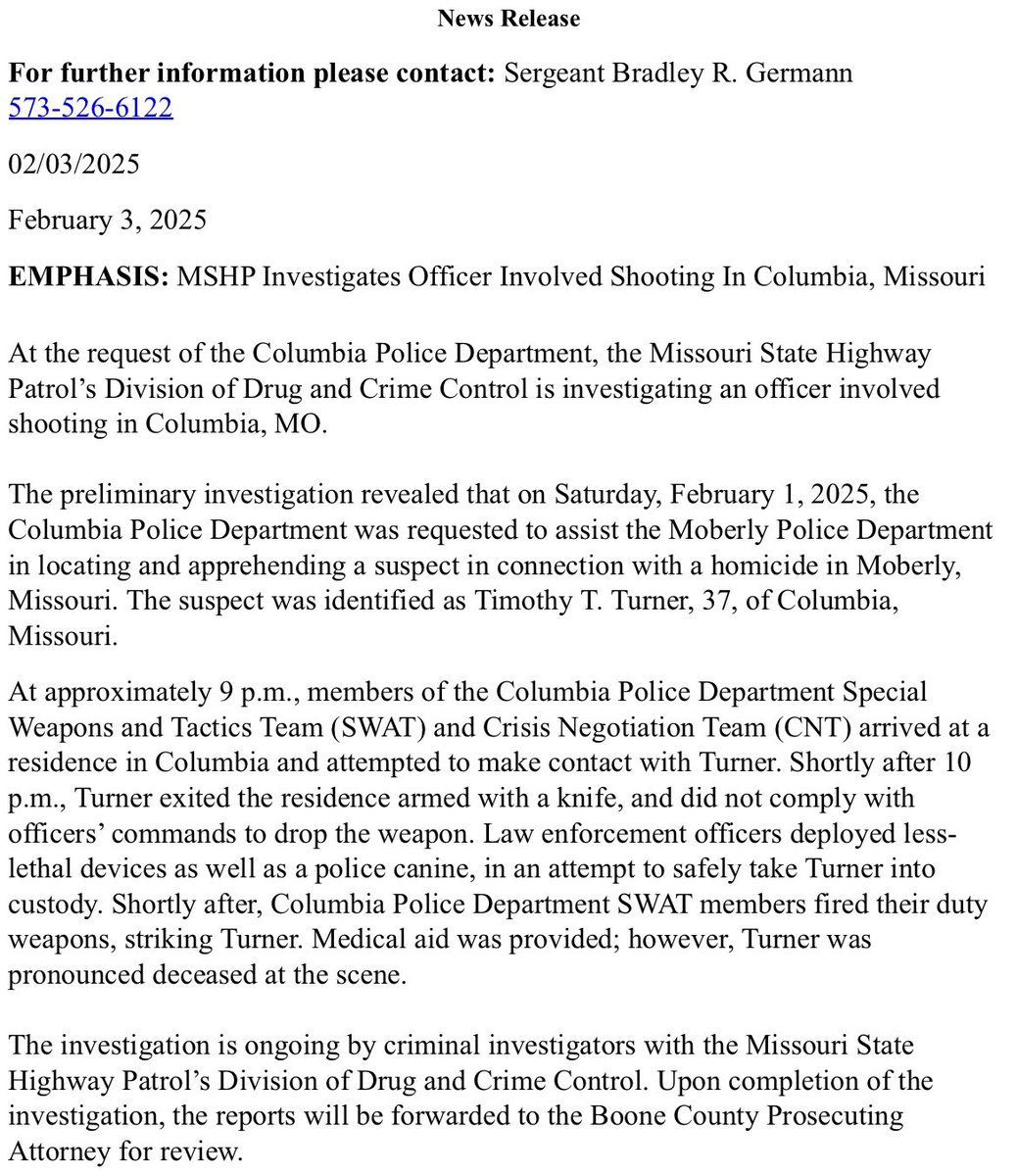 Offensive Report Message Officer Involved Shooting Report Example