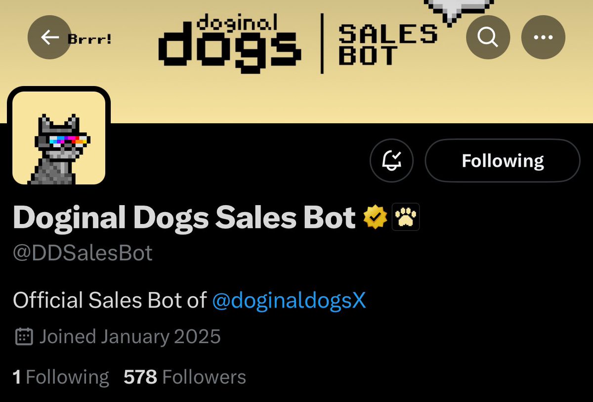 Make sure you guys follow the <a href="/DDSalesBot/">Doginal Dogs Sales Bot</a> with notifications on and are engaging with its posts 

This page doing well helps everyone in the community