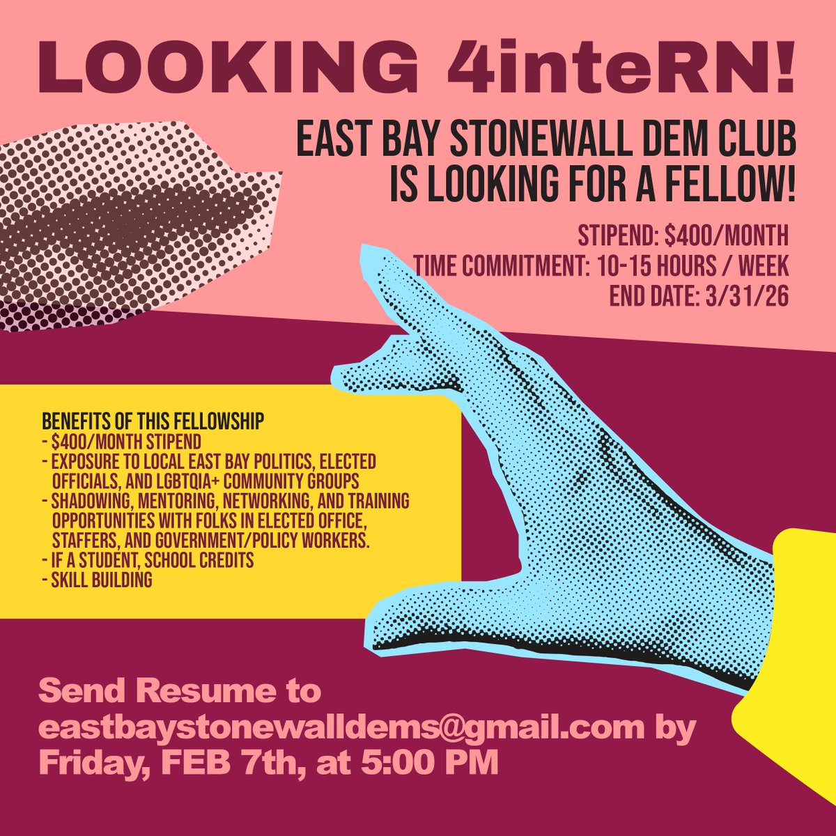 EBStonewallDems's tweet image. Friday is our deadline for our paid Fellow position.
docs.google.com/forms/d/1-PgYb…