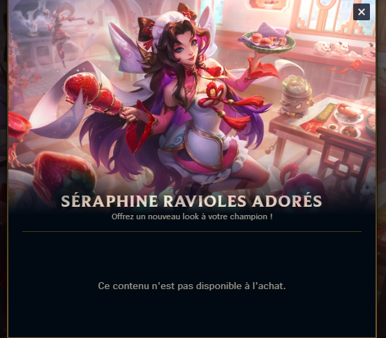 J014N's tweet photo. @RiotSupportFR Pourquoi est-ce que je ne peux pas acheter ce skin ? https://t.co/AYVDjAOo9n
