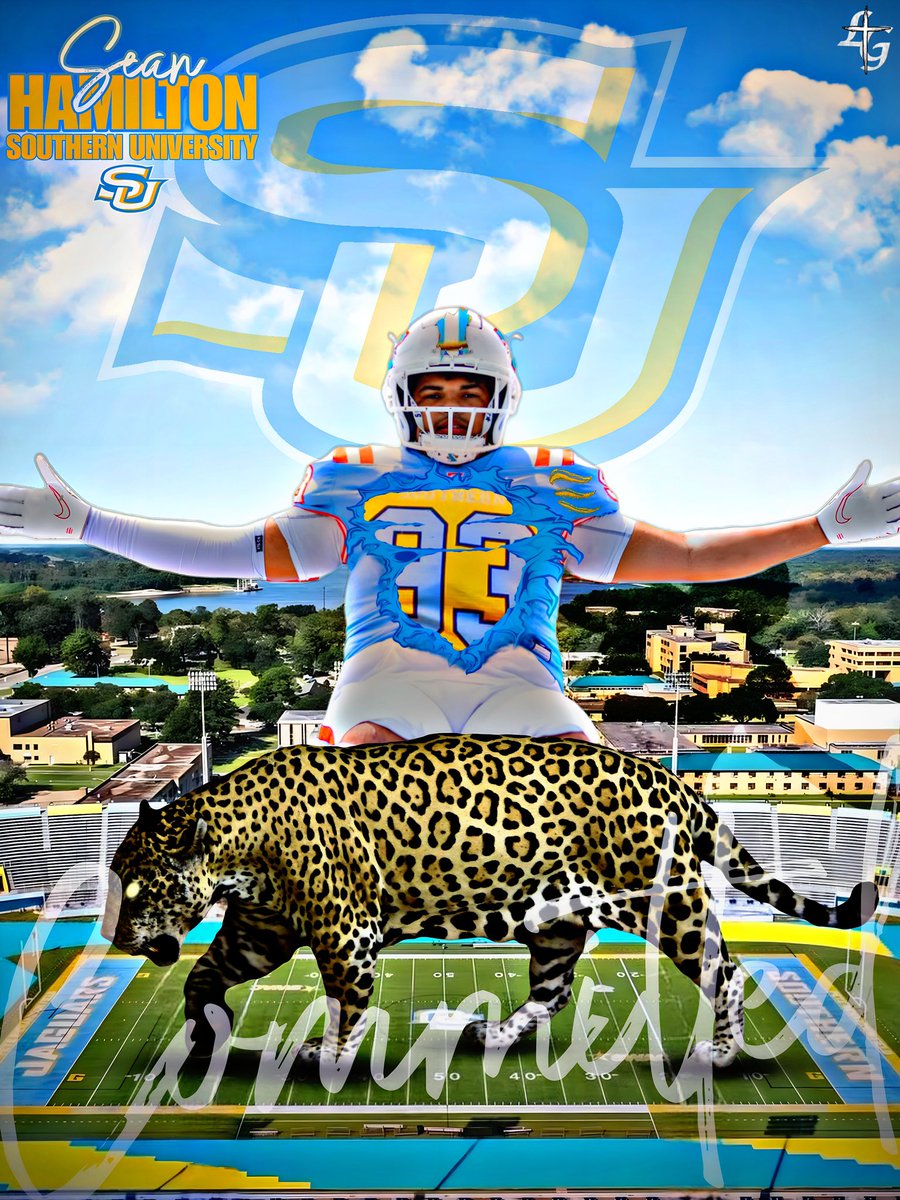 Sean “The Rougaroux” Hamilton (@seanhamilton93) on Twitter photo I’m beyond grateful to say I’ll be continuing my athletics and academics at <a href="/SouthernUsports/">Southern University Jaguars</a> . #AGTG
I appreciate everyone who made this possible!! GO JAGS🐆🐆 <a href="/CoachHCrowder/">Hunter Crowder</a> <a href="/mzito59/">Matthew Zito</a> <a href="/_ZHSFootball/">Zachary High Football</a> <a href="/SUCoach_DMiller/">Damarcus Miller</a> <a href="/RecruitLouisian/">Recruit Louisiana™️</a> <a href="/On3sports/">On3</a> <a href="/Rivals/">Rivals</a> I’m beyond grateful to say I’ll be continuing my athletics and academics at <a href="/SouthernUsports/">Southern University Jaguars</a> . #AGTG
I appreciate everyone who made this possible!! GO JAGS🐆🐆 <a href="/CoachHCrowder/">Hunter Crowder</a> <a href="/mzito59/">Matthew Zito</a> <a href="/_ZHSFootball/">Zachary High Football</a> <a href="/SUCoach_DMiller/">Damarcus Miller</a> <a href="/RecruitLouisian/">Recruit Louisiana™️</a> <a href="/On3sports/">On3</a> <a href="/Rivals/">Rivals</a>