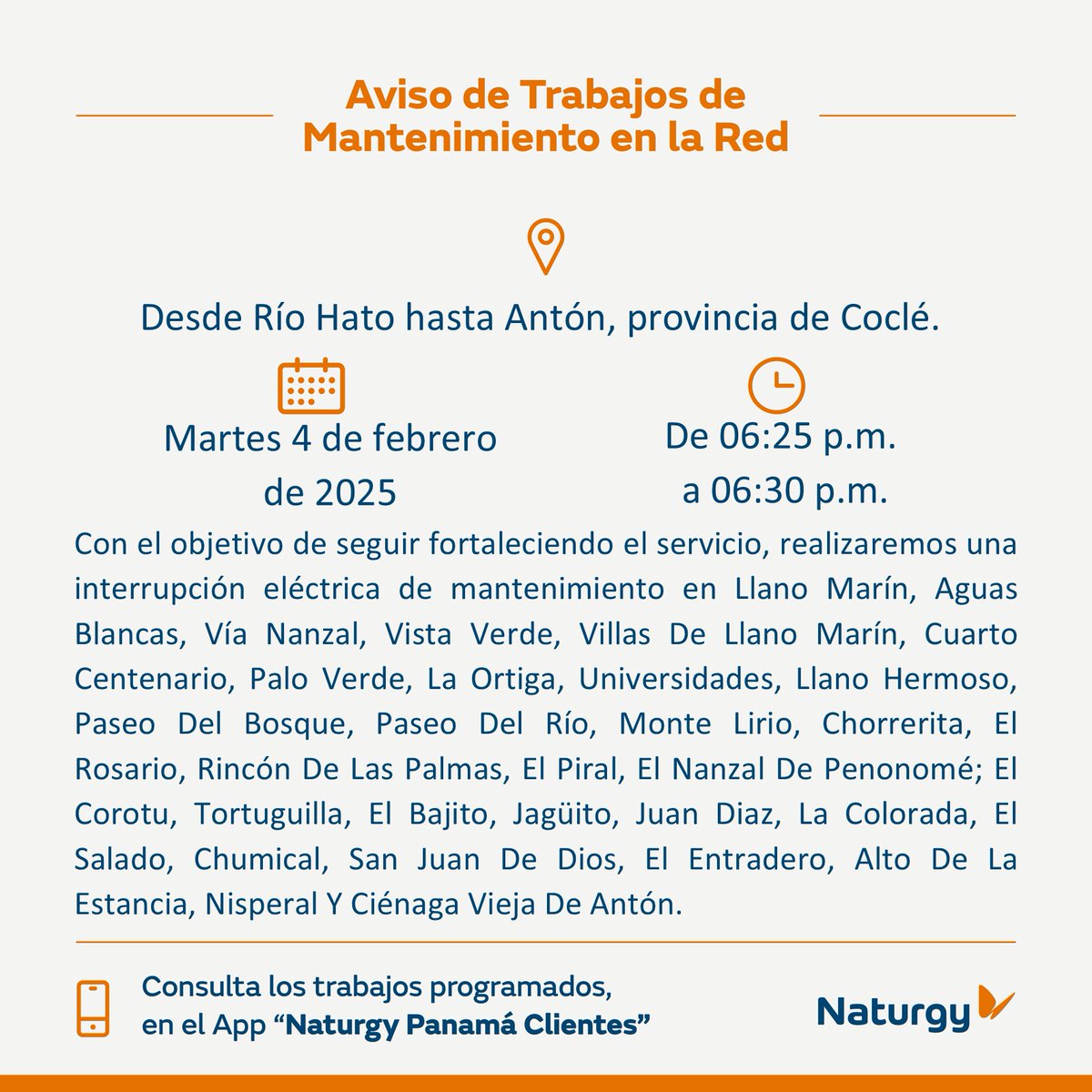 #ProvinciadeCoclé Trabajos de mantenimiento en la red desde El Higo de San Carlos hasta Río Hato de Antón, Provincia de Coclé.

<a href="/RTCocle/">Retweet Provincias Centrales</a> <a href="/Coclealdia/">Coclé Al Día</a> <a href="/CocleTrafico/">CocléTráfico</a> <a href="/AntonPty/">Distrito de Antón</a>