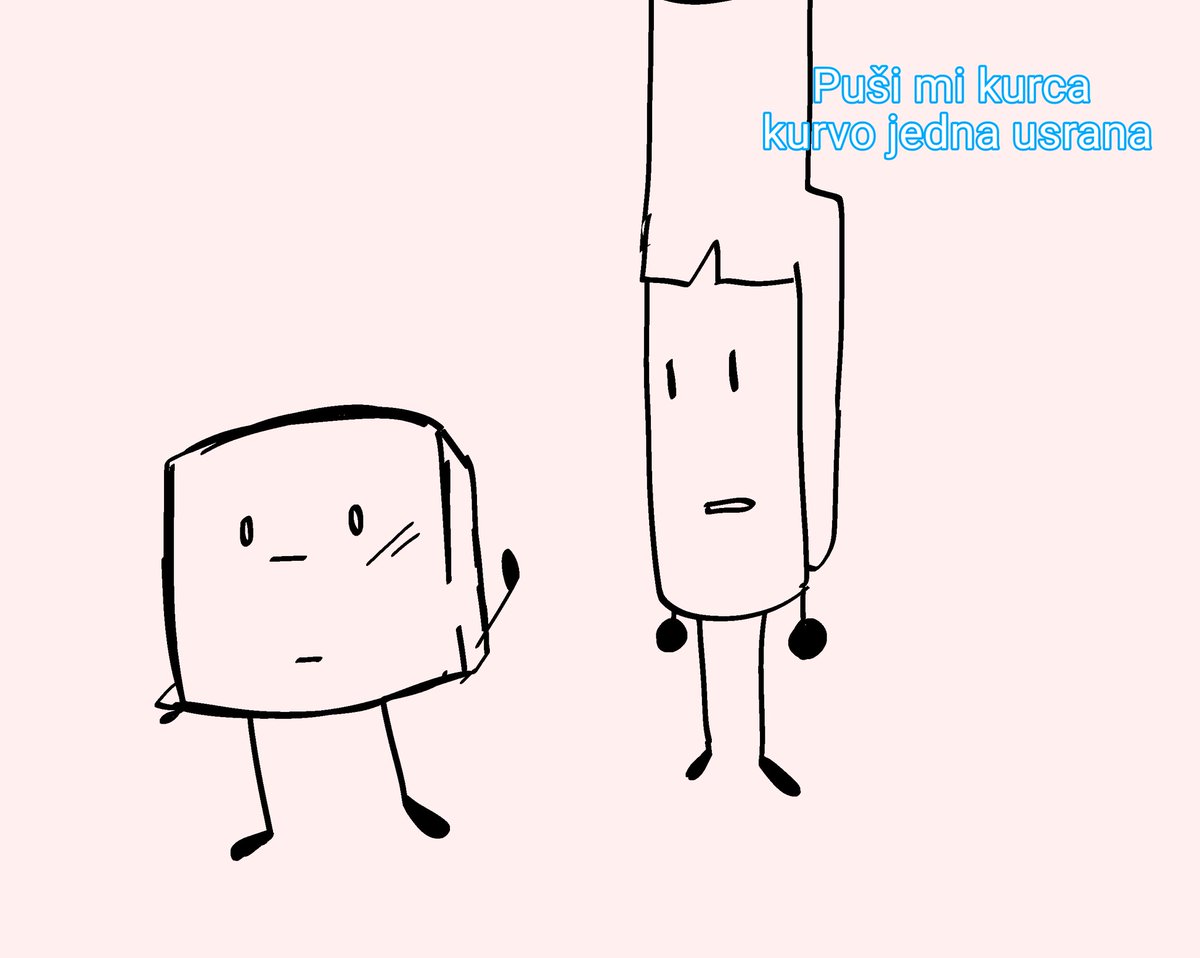 penrasersz's tweet photo. Off topic, side hc but like

Blocky is Polish, Pen is Croatian,
They call each other most jaw dropping shit in their native language ❤️

[Kinda self insert cus wife is polish ❤️]

#bfb #penblock https://t.co/BrjmejezDC