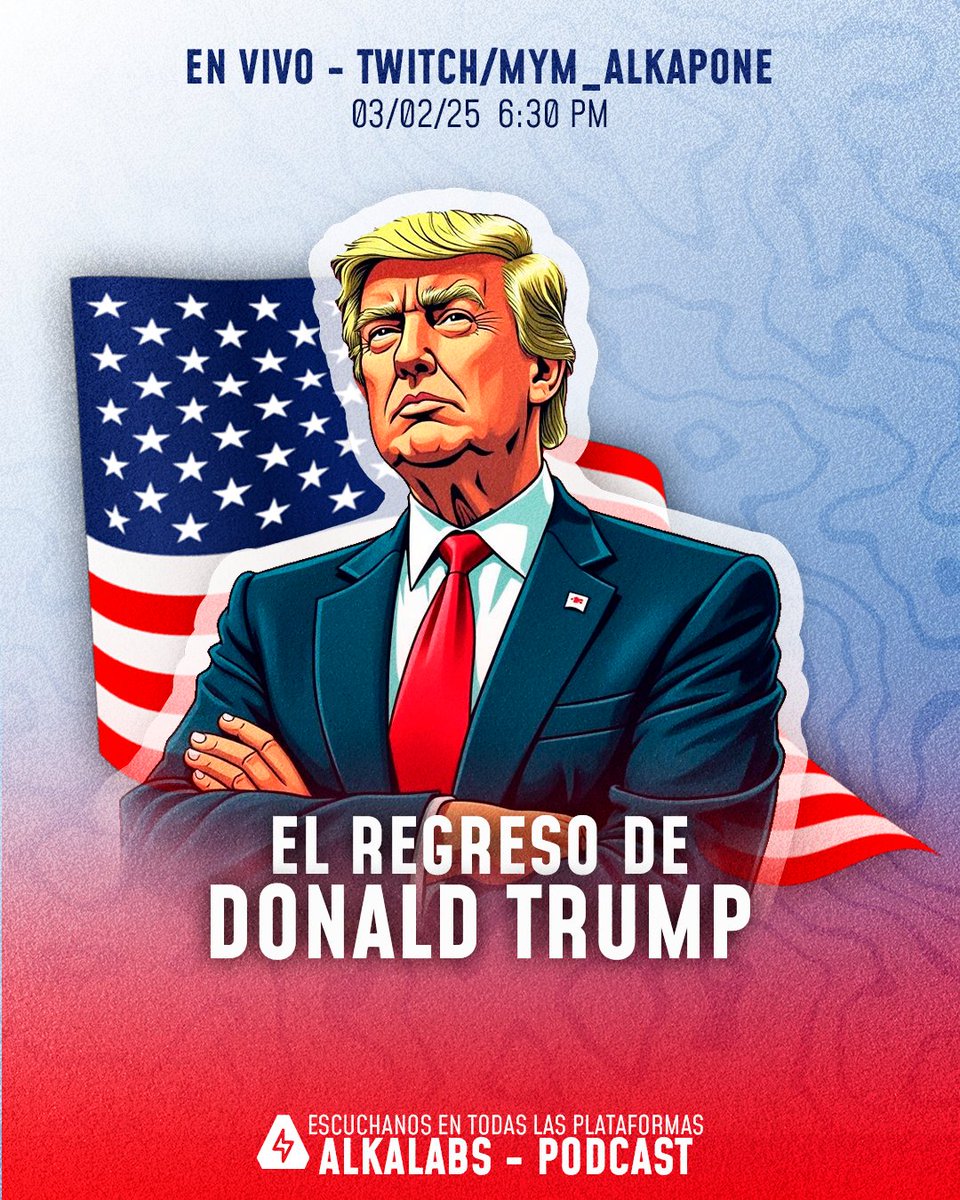 Nos vemos en un rato gente para #UnPodcastMuyHD, hoy me encargo de que si alguien les pregunta sobre el Presidente Trump sepan hasta que talla de calzón usa. Nos vemos en un rato, tendremos una pequeña platica con el buen <a href="/Cotomotirix/">Cotomotirix</a>.