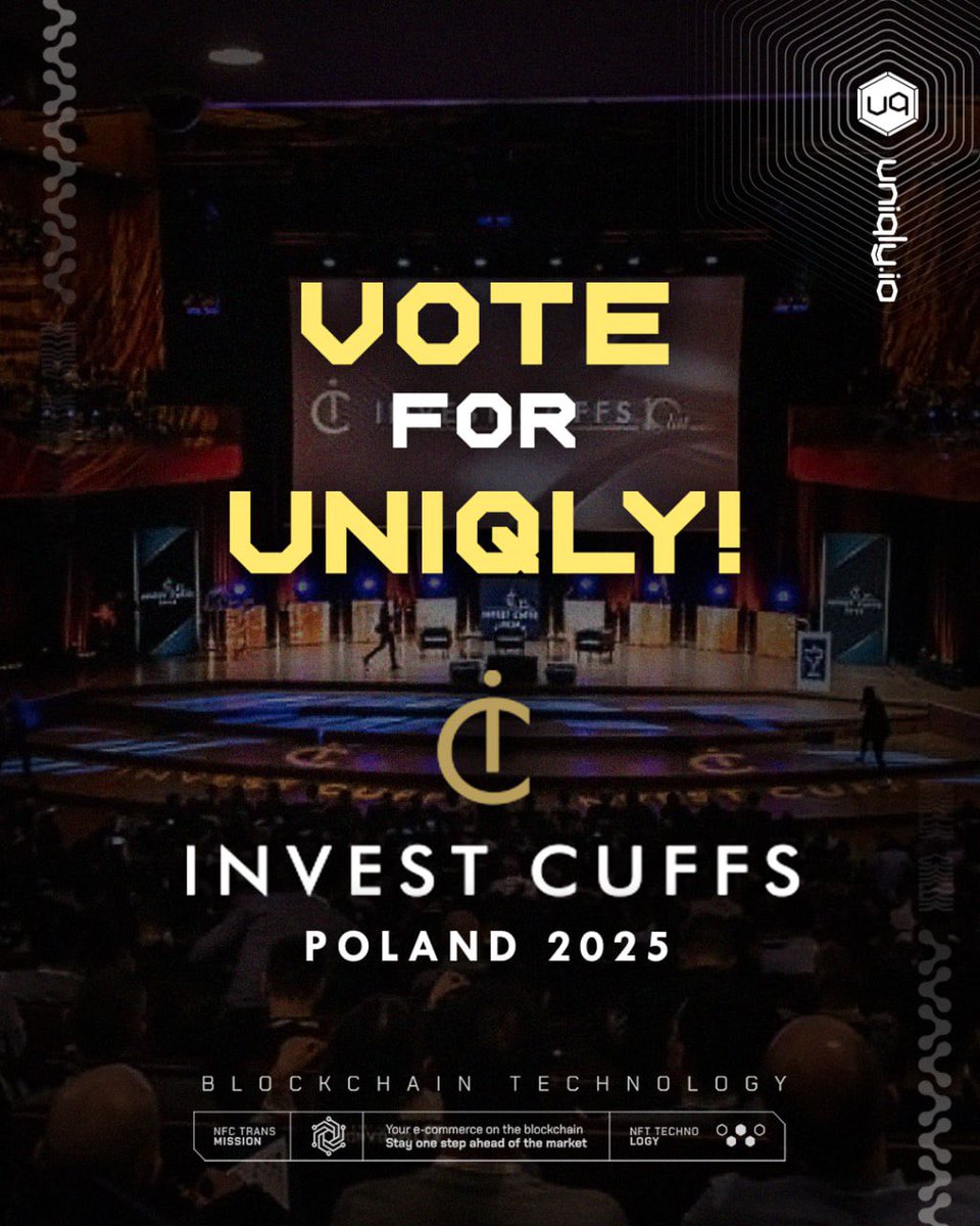Blockchain Company of the Year🏆👀

Let's show the world the power of Uniqly by voting for us in the Blockchain Company of 2024 poll! 🔥 

Your support means everything, and together, we can take this to the top. 🔝

👉 Vote now and help us shine!  konkurs.investcuffs.pl/firma-blockcha…