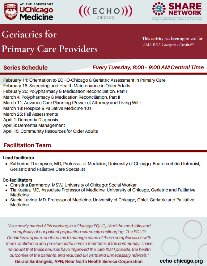 Now recruiting Primary Care Providers for our new ECHO-Chicago series!