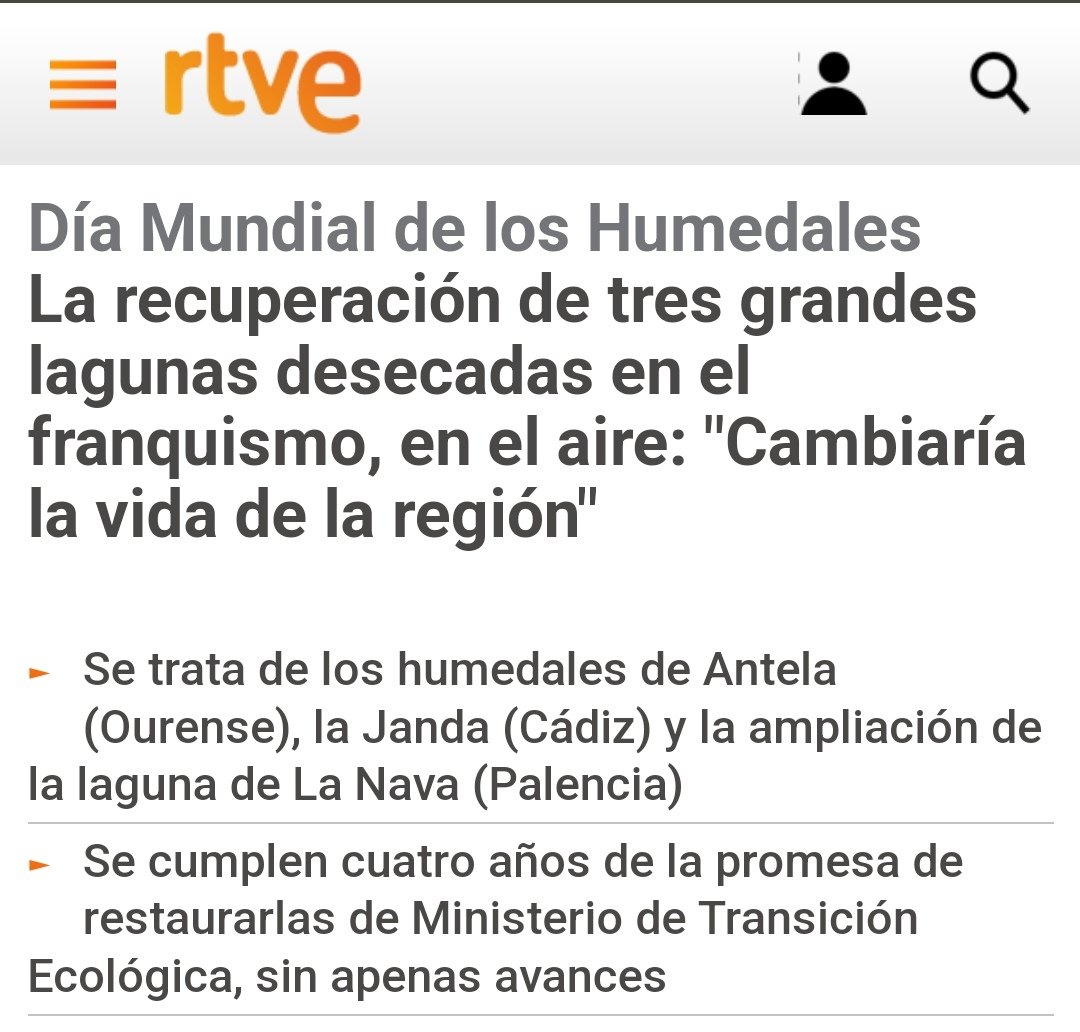 #DiaMundialDeLosHumedales 

Reportaje en <a href="/rtve/">RTVE</a> sobre los principales  #Humedales a recuperar.
📺👇🏽
rtve.es/noticias/20250…

¿LA JANDA PARA CUÁNDO???

#RecuperaLaJanda