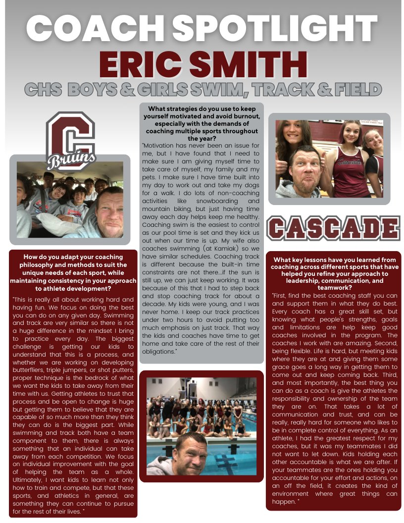 The February 2025 "Coach Spotlight" is on Cascade Coach, Eric Smith!
<a href="/EverettSchools/">Everett Public Schools.WA</a>