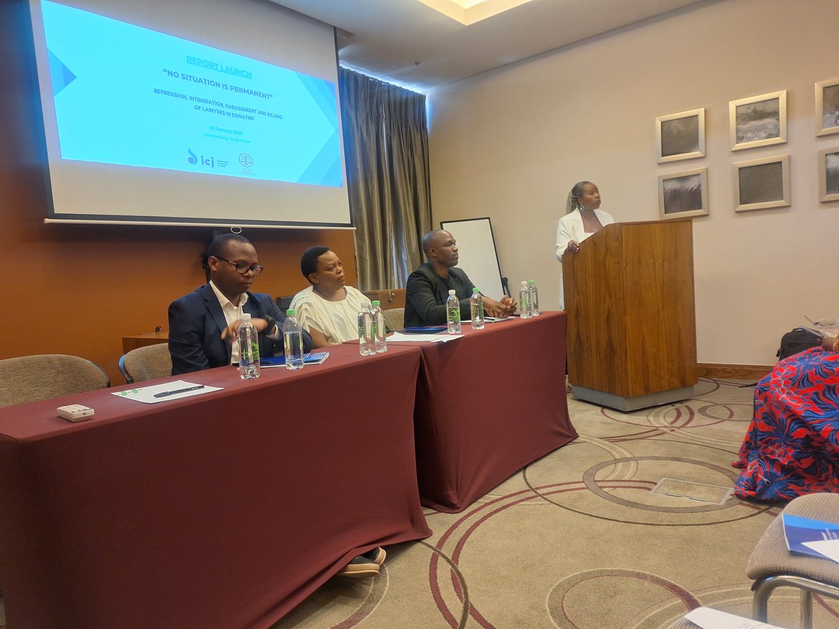 International Commission of Jurists - Africa (@icj_africa) on Twitter photo 2/4 Following an overview of the report findings, we heard from three Swazi lawyers during a panel discussion on the independence of lawyers & judges in #Eswatini. The panel was chaired by <a href="/amnesty/">Amnesty International</a> ESA Dep. Regional Director Khanyo Farise.
#NoSituationIsPermanent
<a href="/AmnestySARO/">AmnestySouthernAfrica</a> 2/4 Following an overview of the report findings, we heard from three Swazi lawyers during a panel discussion on the independence of lawyers & judges in #Eswatini. The panel was chaired by <a href="/amnesty/">Amnesty International</a> ESA Dep. Regional Director Khanyo Farise.
#NoSituationIsPermanent
<a href="/AmnestySARO/">AmnestySouthernAfrica</a>