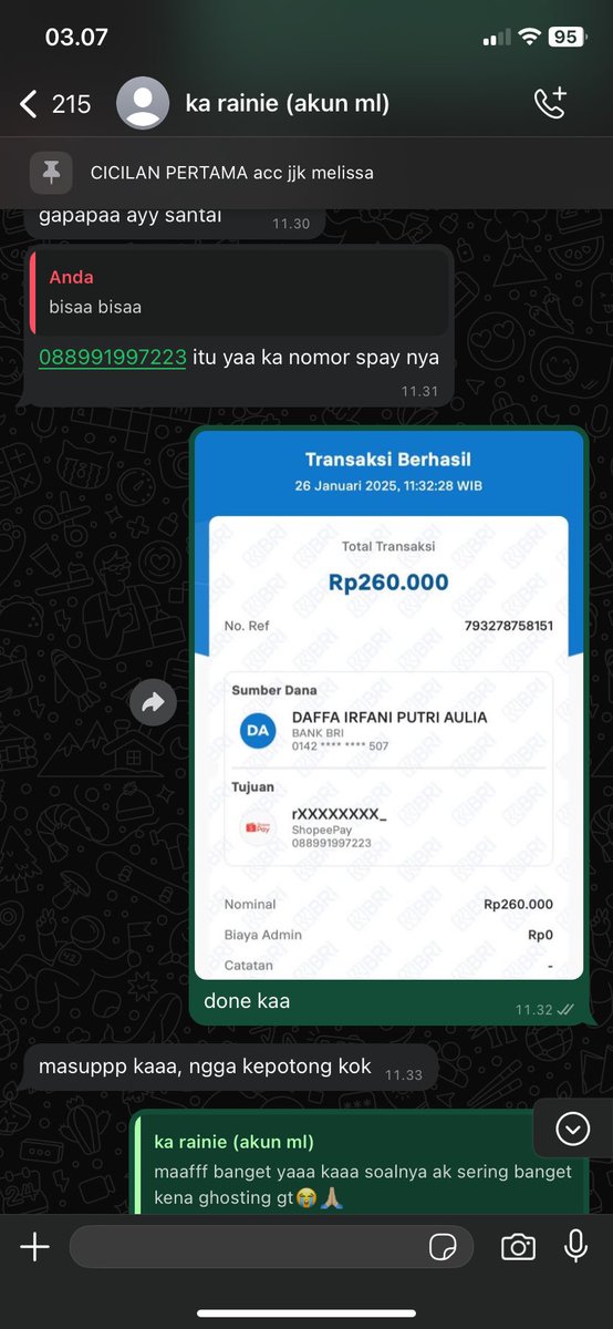 faverfad's tweet photo. guys hati” yg mau beli akun ml di @Yappingeu, dia penipu (w habis ditipu 1jt) dia suka ganti” usn X. no WA 0881026387667, no spay 088991997223, no dana 082268787663. cek profilku buat lebih lengkapnya, jgn lupa klo beli akun ml sllu pake rekber famous ya
https://t.co/vvpt73xRoN https://t.co/AIFYYdVDrF