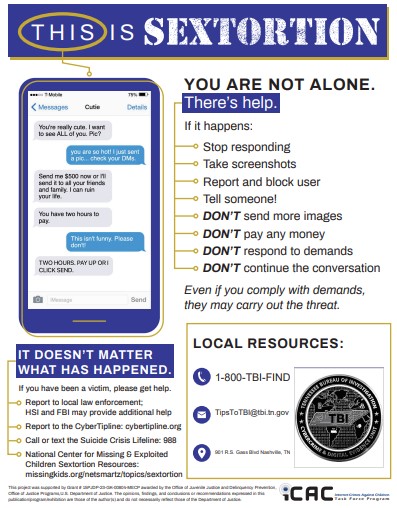 TBInvestigation's tweet image. Sextortion is the practice of extorting money or sexual favors from someone by threatening to reveal evidence of their sexual activity.

Don&apos;t become a victim!

#SaferInternetDay #SaferInternetDay2025 #sid2025