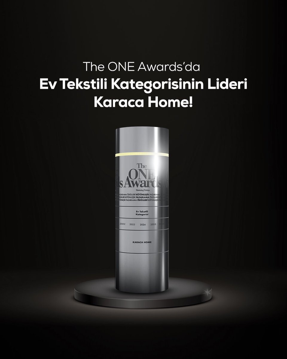 Pazarlama ve iletişim sektörünün en prestijli ödüllerinden biri olan The ONE Awards Bütünleşik Pazarlama Ödülleri'nde, Karaca Home olarak Ev tekstili kategorisinin lideri ödülüne layık görüldüğümüzü duyurmaktan mutluluk duyuyoruz. Birlikte paylaşacağımız çok şey var.