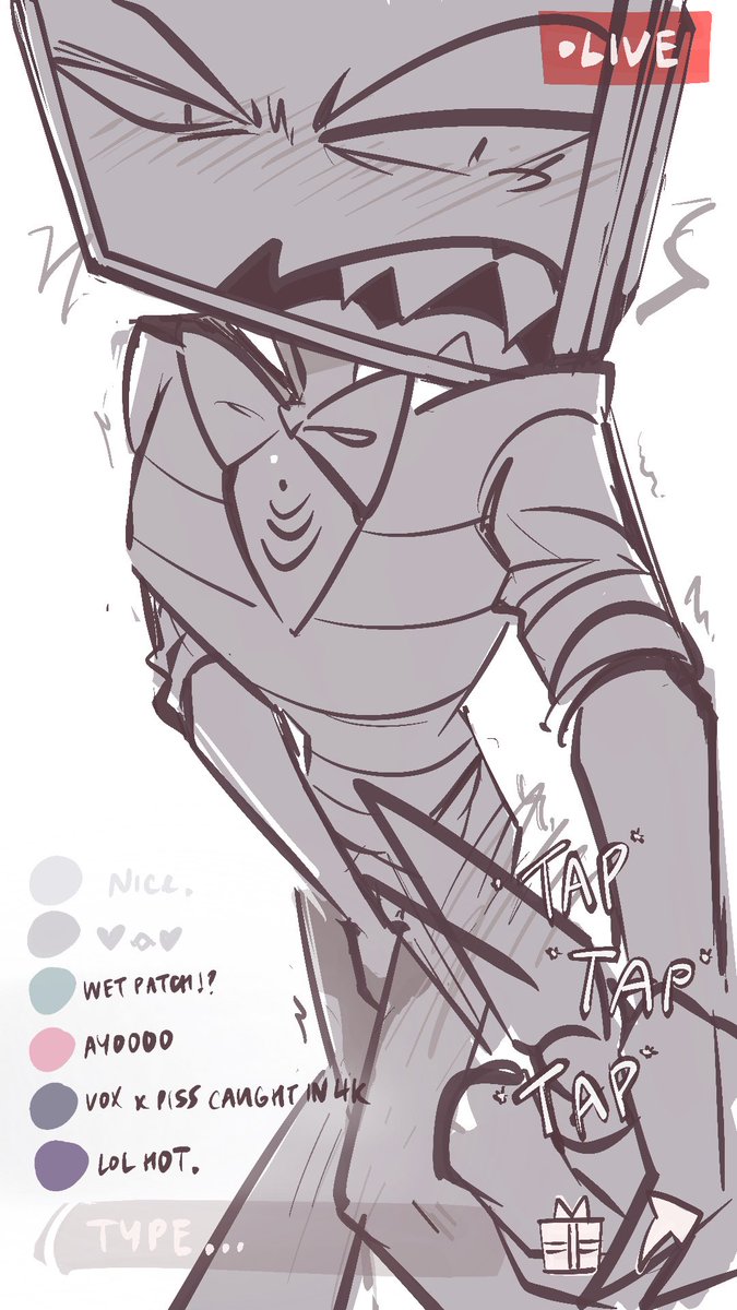 🔴 on air 
No one taught the old man how to pause a live so 🤷

⚠️Cw : piss// #voxomoweek