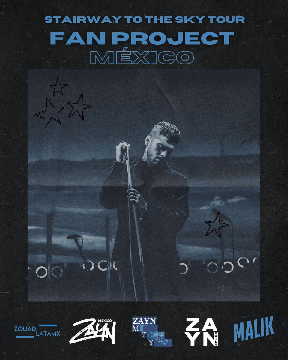 ¡ATENCIÓN, ZQUAD! 🇲🇽

Desde su carrera como solista, siempre lo hemos apoyado y ahora nos unimos para hacer de los conciertos de Zayn en México algo inolvidable con increíbles Fan Projects. 

¡Síguenos para conocer los detalles pronto! #ZaynFanProjectMX 💙✨
