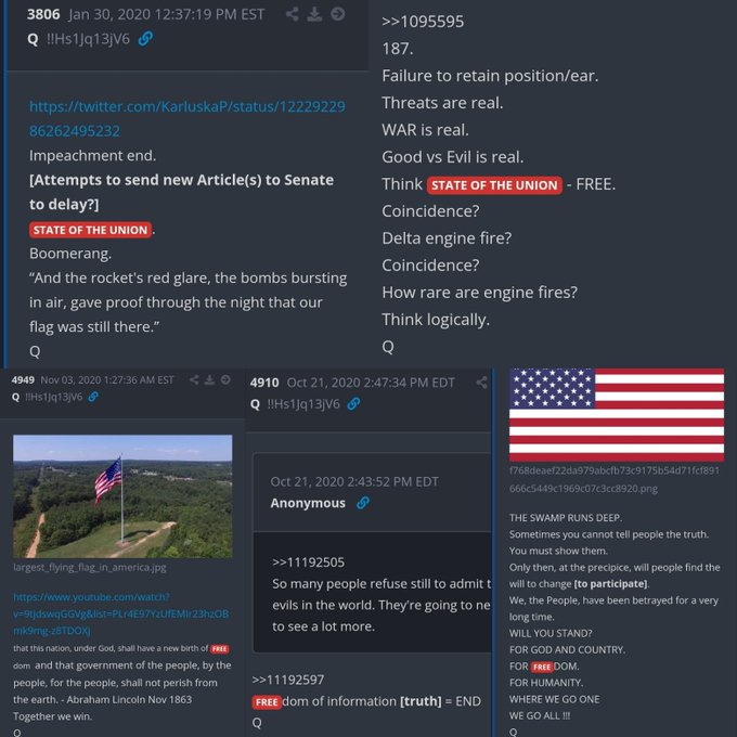 TraderGirlQ's tweet image. 🚨FRIDAY FEB 7 IS THE TWEET🚨

FEBRUARY 7 WAS BIDENS 2023 STATE OF THE UNION ADDRESS🔥

BIDEN TWEETED "MY FELLOW AMERICANS AT THE MARCH 7, 2024 SOTU" 😱

Q POST 1176 &amp;gt; STATE OF THE UNION - FREE🚀

Q 3806: THE ROCKETS RED GLARE, THE BOMBS BURSTING IN AIR, GAVE PROOF THROUGH THE…