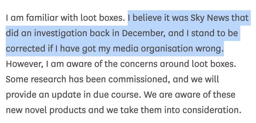 LeonXiaoY's tweet image. #LootBoxes briefly mentioned during the Delegated Legislation Committee debate on the Draft Gambling Levy Regulations 2025 last week: hansard.parliament.uk/Commons/2025-0…

@Steph_Peacock noted the BBC* report on widespread illegal advertising of loot boxes and @DCMS has commissioned research.