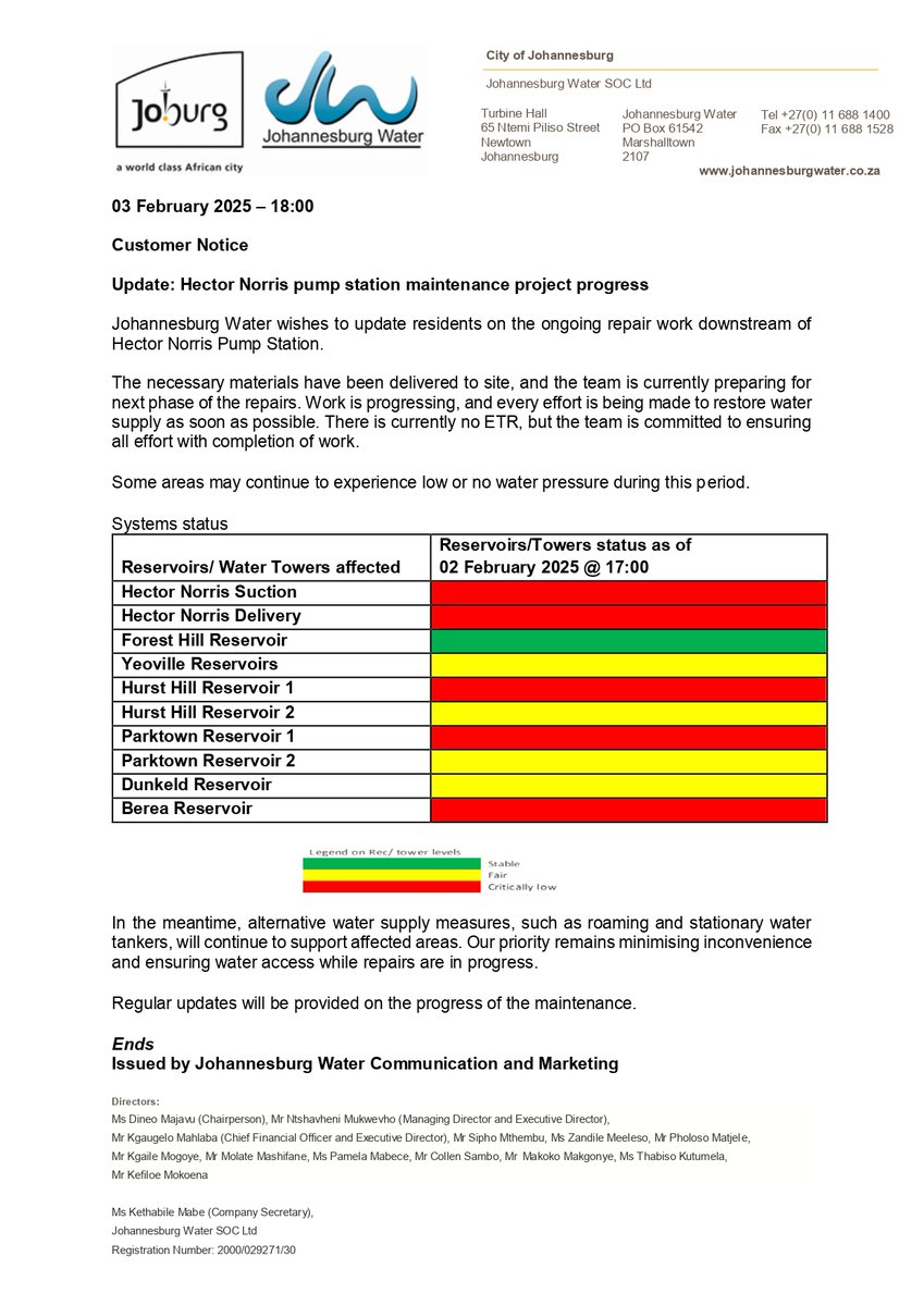 Johannesburg Water tweet media