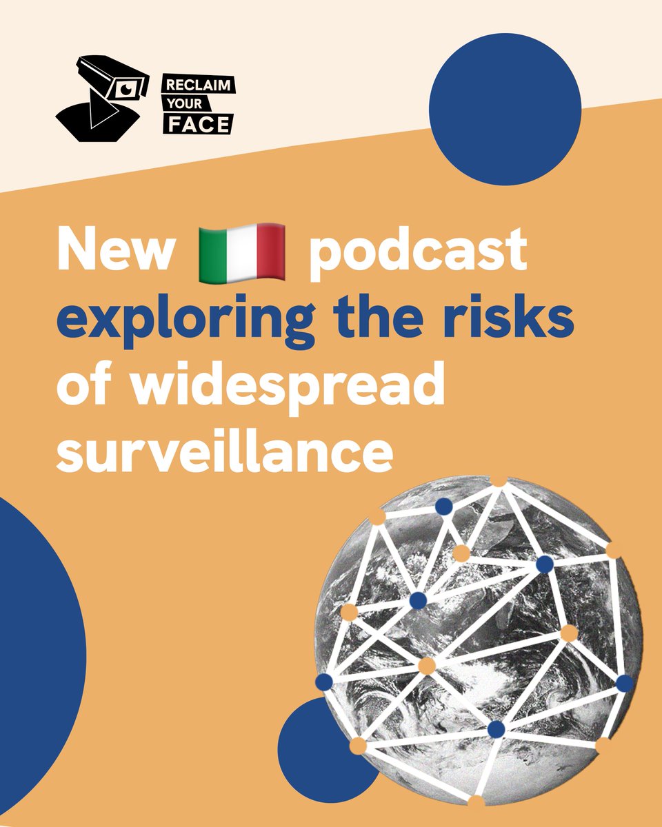 Reclaim Your Face (@reclaimyourface) on Twitter photo Our coalition partners in Italy <a href="/TheGoodLobby/">The Good Lobby</a> and <a href="/HermesCenter/">Hermes Center</a> have produced a podcast examining the risks of widespread #surveillance, particularly with the help of #AI.
Check out the first episodes in Italian of #CRASHCONTROL here: open.spotify.com/episode/5ZLwvq… Our coalition partners in Italy <a href="/TheGoodLobby/">The Good Lobby</a> and <a href="/HermesCenter/">Hermes Center</a> have produced a podcast examining the risks of widespread #surveillance, particularly with the help of #AI.
Check out the first episodes in Italian of #CRASHCONTROL here: open.spotify.com/episode/5ZLwvq…