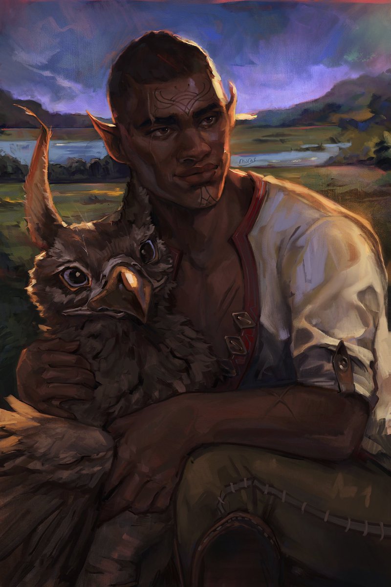 hunter and shepherd 🦅🦌 
#davrin #dragonage #DragonAgeTheVeilguard