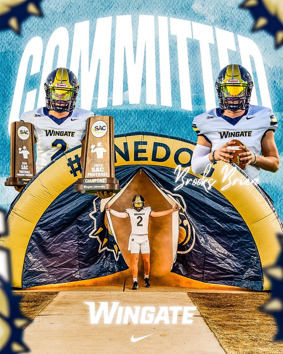 Extremely blessed to announce my commitment to Wingate University! <a href="/WingateFb/">Wingate Bulldogs Football</a> Can’t wait to get to work!!!! <a href="/Coach_Long51/">Michael Long</a> <a href="/Coach_Kavy/">Trey Kavanaugh</a> <a href="/AustinProehl11/">Austin Proehl</a> <a href="/BluffRecruits/">CHEROKEE BLUFF FOOTBALL RECRUITS</a> <a href="/CBluffFootball/">CHEROKEE BLUFF FOOTBALL</a> <a href="/RecruitsBluff/">Bluff Recruits</a> <a href="/RecruitGeorgia/">Recruit Georgia</a> AGTG!