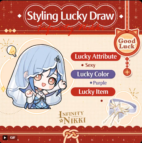 LeFey__'s tweet photo. I tried out the "Styling Lucky Draw" since I'm always looking for new ways to break out of my comfort zone in #InfinityNikki and it was a lot of fun! I'm super happy with the result 🥰
(also just realized I forgot my "lucky item," don't tell anyone 😅) https://t.co/S0EYc4VQCZ