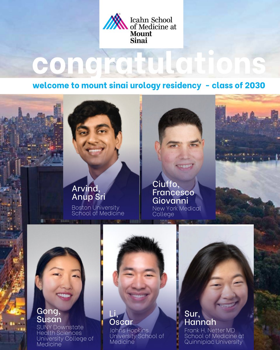 Mount Sinai Department of Urology (@mountsinaiuro) on Twitter photo Congratulations and welcome to the class of 2030! We’re thrilled to have you as a part of our Urology family. #AUAMatch #UroMatch #urologists #Match2025 #MatchDay #urologymatch2025 <a href="/nycrobotics/">Ash Tewari, MD</a> Congratulations and welcome to the class of 2030! We’re thrilled to have you as a part of our Urology family. #AUAMatch #UroMatch #urologists #Match2025 #MatchDay #urologymatch2025 <a href="/nycrobotics/">Ash Tewari, MD</a>