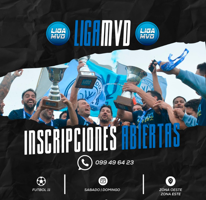 LIGA_MVD's tweet photo. Se viene la Liga MVD 2025 
👉 FUTBOL 11 LIBRE |  CAT +30 | CAT +40
📅 Torneos durante todo el año
🌟 Canchas de primer nivel
🤝 Un ambiente lleno de pasión y compañerismo

📱 099 49 64 23
📲 Seguinos en @LIGA_MVD para más novedades https://t.co/eSj6IRI7o6