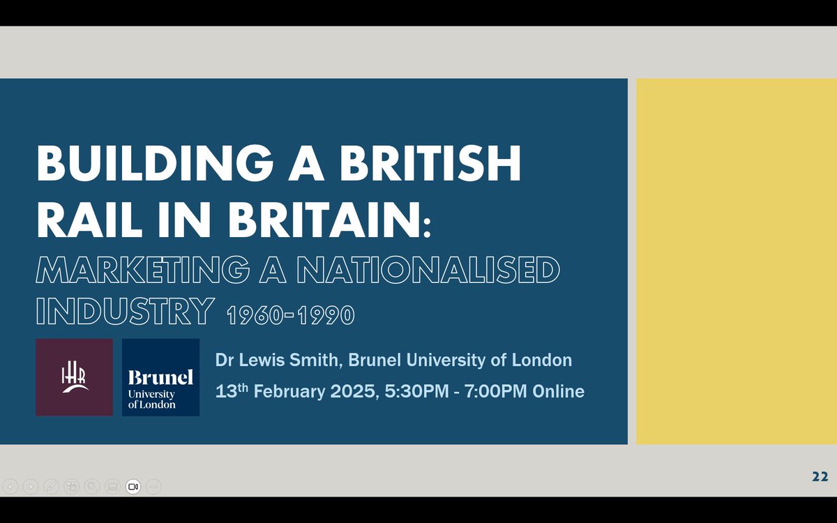 Lewis Charles Smith (@lewischsmith) on Twitter photo I'm presenting at the next Institute of Historical Research Transport & Mobility History Seminar on the 13th of Feb on Building a British Rail in Britain.
history.ac.uk/events/buildin…
<a href="/Bruneluni/">Brunel University of London</a> <a href="/BrunelResearch/">Brunel Research</a> <a href="/brunelbusiness/">BrunelBusinessSchool</a> #marketing #historyofmarketing #bizhis <a href="/railway200/">railway200</a> I'm presenting at the next Institute of Historical Research Transport & Mobility History Seminar on the 13th of Feb on Building a British Rail in Britain.
history.ac.uk/events/buildin…
<a href="/Bruneluni/">Brunel University of London</a> <a href="/BrunelResearch/">Brunel Research</a> <a href="/brunelbusiness/">BrunelBusinessSchool</a> #marketing #historyofmarketing #bizhis <a href="/railway200/">railway200</a>
