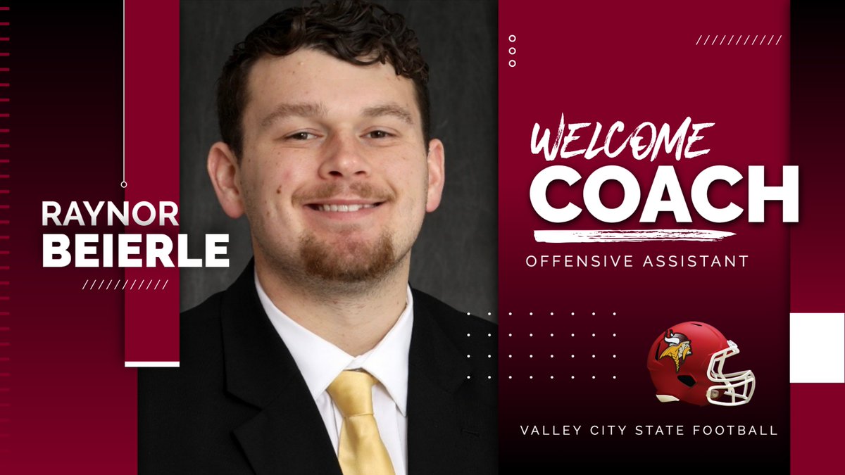 VCSU Football (@vcsu_football) on Twitter photo ๐จ Welcome to the Brotherhood! ๐จ
Weโre excited to add Raynor Beierle to our staff! He joins us from Northern State, where he was an Assistant OL Coach.
From Royal City, Washington, Coach Beierle played at U of Idaho and NSU.
Welcome, <a href="/CoachBeierle/">Raynor beierle</a>!
#VikingPride ๐จ Welcome to the Brotherhood! ๐จ
Weโre excited to add Raynor Beierle to our staff! He joins us from Northern State, where he was an Assistant OL Coach.
From Royal City, Washington, Coach Beierle played at U of Idaho and NSU.
Welcome, <a href="/CoachBeierle/">Raynor beierle</a>!
#VikingPride