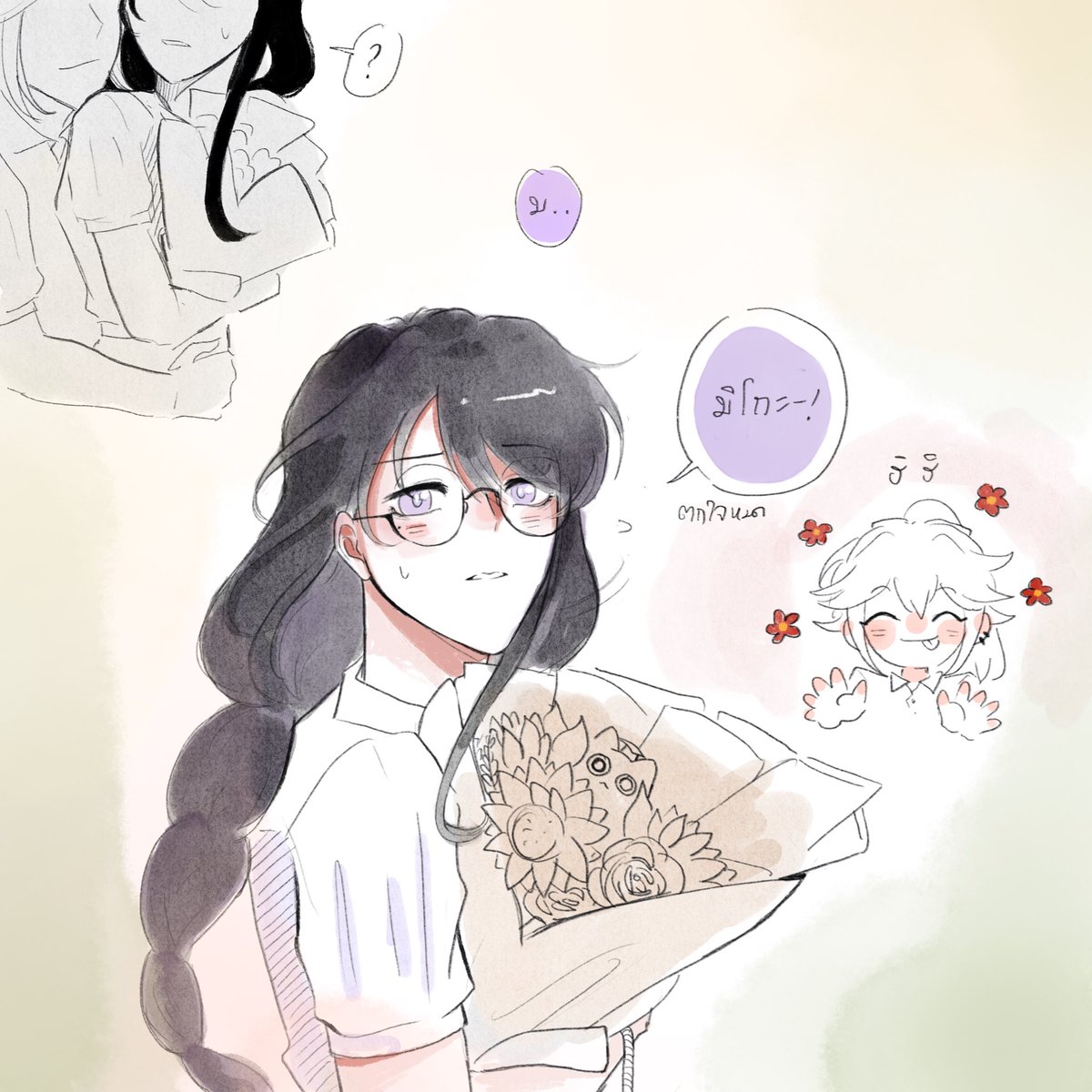 #มิโกะเอย์ #mikoei 🦊⚡️
จะปัจฉิมแล้ว แอบชอบใครก็รีบสารภาพรักนะครับ (4/9)
((โปรครีเอทค้างไป17รอบเพราะงานนี้😂))