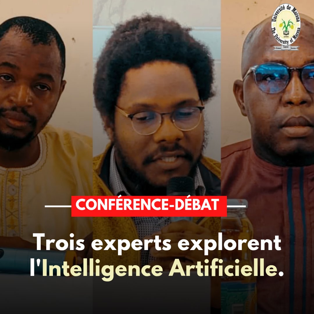 Université de Maroua (@univmaroua) on Twitter photo #Grande conférence sur l'#IntelligenceArtificielle organisée par le Département d'Histoire de l'#ENS de Maroua.
fb.watch/xwFbQY4um_/
<a href="/idrissoualioum/">Pr Idrissou Alioum</a>
<a href="/MinesupCmr/">MINESUP Cmr-Officiel</a> #Grande conférence sur l'#IntelligenceArtificielle organisée par le Département d'Histoire de l'#ENS de Maroua.
fb.watch/xwFbQY4um_/
<a href="/idrissoualioum/">Pr Idrissou Alioum</a>
<a href="/MinesupCmr/">MINESUP Cmr-Officiel</a>