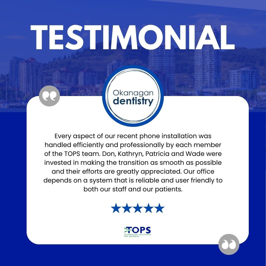 TOPSsolutions's tweet image. #MondayMotivation

Service recognizes Service 🤝

Thanks for taking the time to share your experience with us Okanagan Dentistry.

#CustomerFeedback #OurWhy #ServiceExcellence #BCInterior