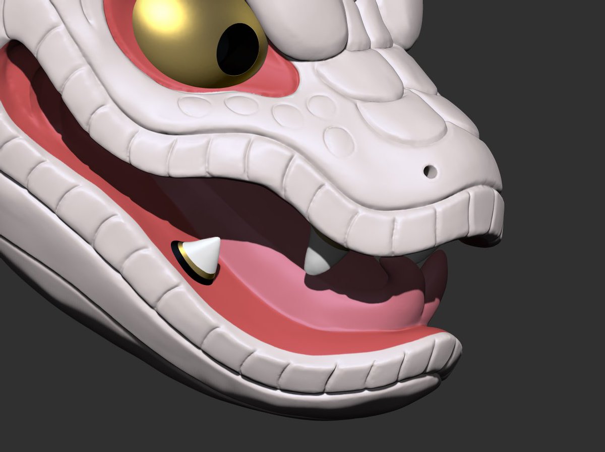 2025 The Year Of The Snake

To celebrate I thought I would share my (kinda first ever) #fanart #Zbrush sculpt of Hiromitsu.430’s snake mask wood carving. instagram.com/hiromitsu.430?…  Check out their feed! Thanks to <a href="/hive_pixel/">Matt Clark</a> &amp; <a href="/EmojiSociety/">EmojiSociety</a> for your advice 🙏