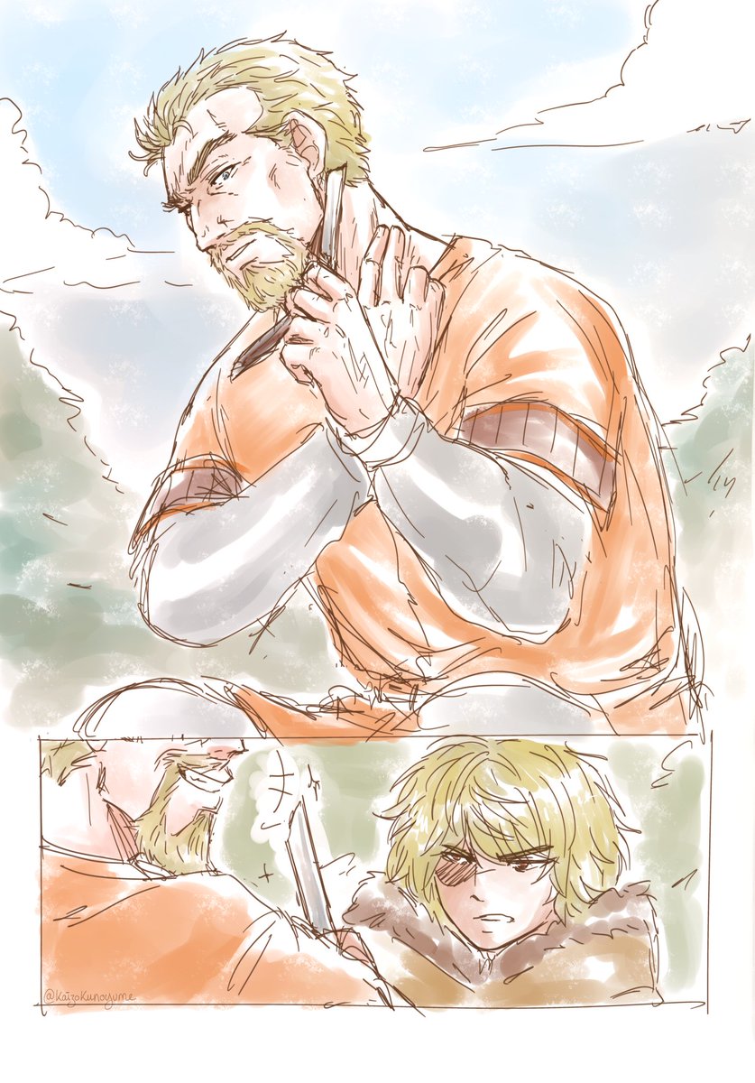 KaizokunoYume's tweet photo. It's February 3rd so it's time for my yearly "Thorfinn miss Askeladd" sketch 🫡❤️‍🩹
#ThorfinnHAPPYBIRTHDAY2025 #VINLAND_SAGA https://t.co/k8KQ018DVc