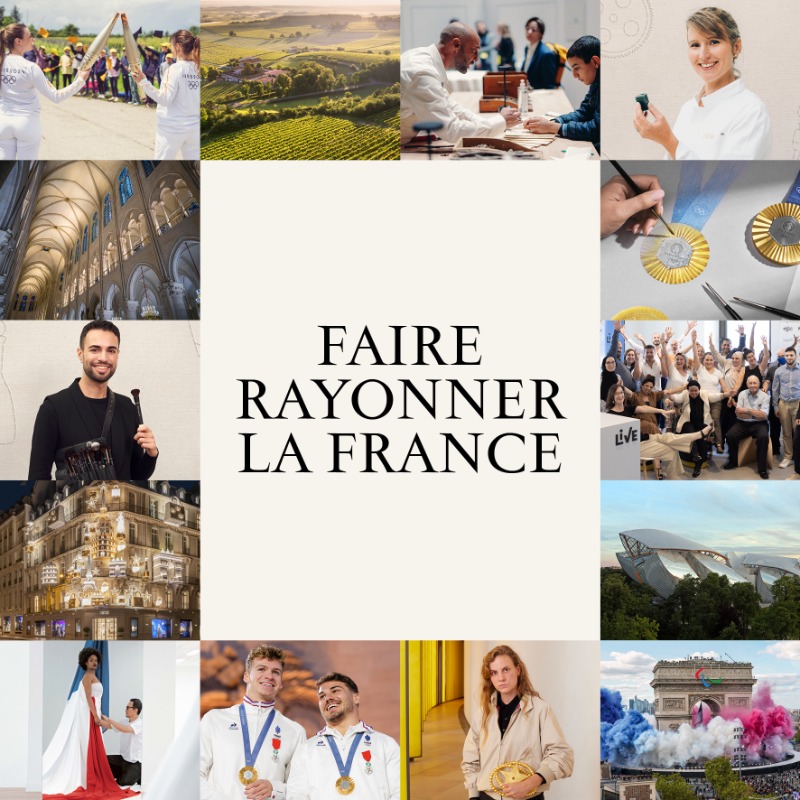 LVMH's tweet photo. En 2024, LVMH a fait rayonner la France avec les Jeux de Paris 2024. Créer pour faire rêver le monde entier, faire vivre nos valeurs et défendre une certaine idée de la société.

#LVMH