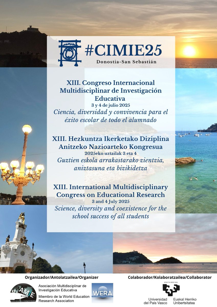 AsociacionAMIE's tweet photo. Última semana para enviar comunicaciones a #CIMIE25

🗓 Último día: 9 de febrero

Participa y comparte tu investigación en un entorno tan enriquecedor como este 💯

👉 Envíos: https://t.co/q2PnGQDXoX 
👉 Más información: https://t.co/ry4mNlPTYj

¡Te estamos esperando!🤗 https://t.co/IhZaI2gkaU
