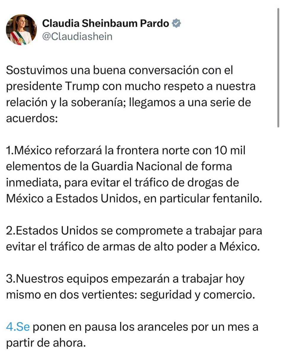 Gabyosoriohdz's tweet photo. ¡TENEMOS PRESIDENTA! 🇲🇽

Siempre el diálogo fortalece las relaciones. Colaboración si, subordinación no. 👏🏽 https://t.co/mVN0od4cGj