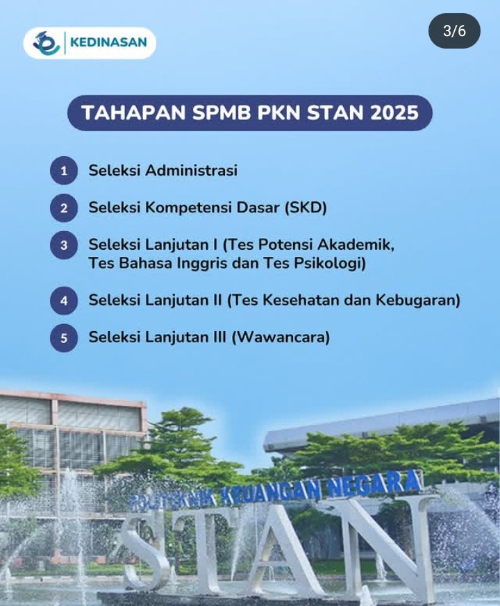 Halo guyss!!
Siapa nih yang tahun ini mau ikut SPMB PKN STAN😻🤔
Aku punya rekomendasi paket lengkap materi skd,tpa &amp; tbi, psikotes, latsol+kunjaw yang bisa kalian pelajarii dan kalian dapet E-Book juga lohh🤩📚