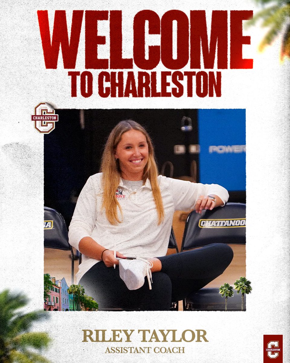 CofCVolleyball's tweet photo. Excited to welcome Riley Taylor to the coaching staff!

Details: https://t.co/US8jtFcQmw

#TheCollege 🌴🏐 https://t.co/sT28vppCp8