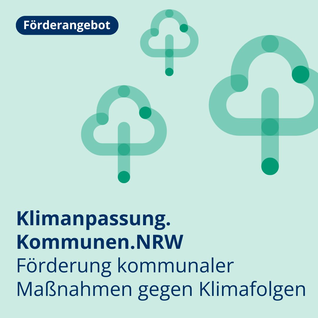 Hitze, Dürre und Überschwemmungen – die Folgen des Klimawandels sind auch in NRW deutlich zu spüren. Land und EU unterstützen Kommunen bei der Klimaanpassung aus dem EFRE/JTF-Programm NRW. Antragsfrist: 28.4.2025. Mehr Infos: efre.nrw.de/einfach-machen…