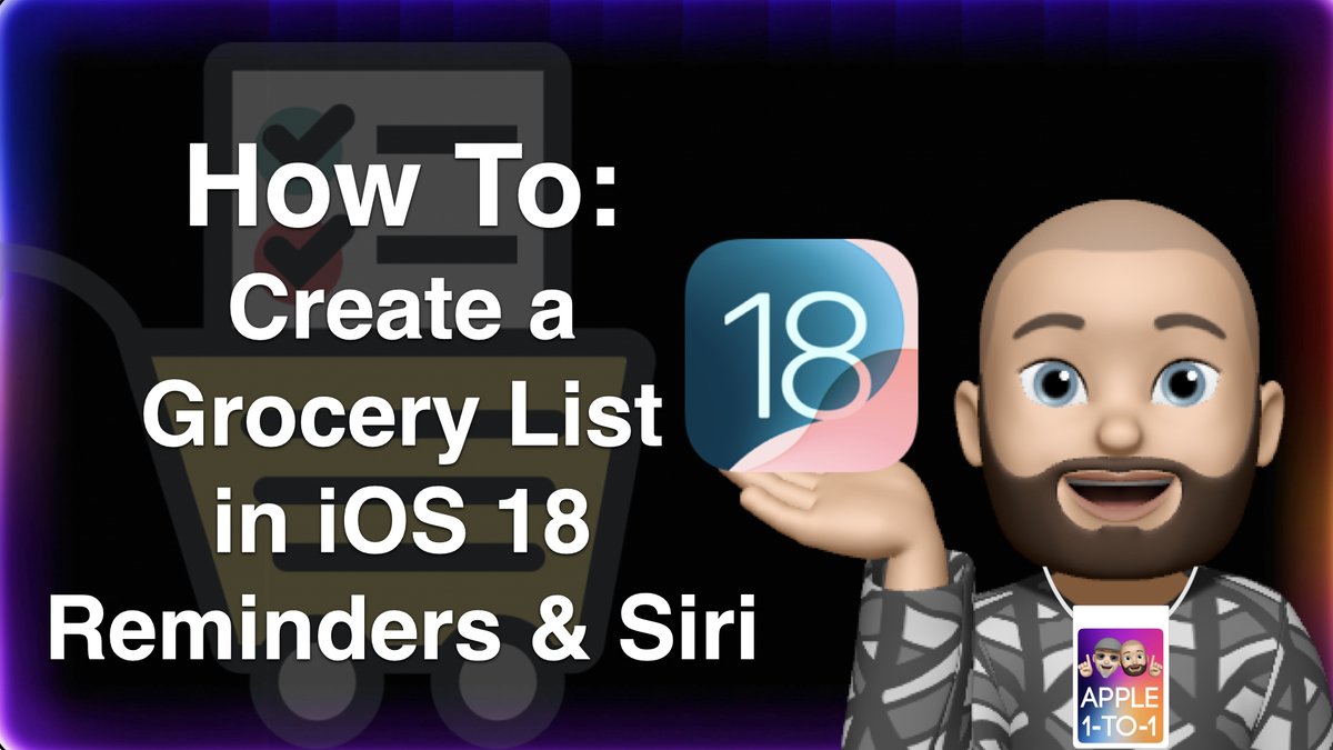 APPLE 1-TO-1 (@apple1to1) on Twitter photo Make grocery shopping effortless with Siri and the Reminders app in iOS 18! 🍏
youtu.be/4WMn7PSy8og
#iOS18 #Apple #Siri #RemindersApp #GroceryList #iPhoneTips #AppleReminders #iOS18Features #TechTips #SmartShopping Make grocery shopping effortless with Siri and the Reminders app in iOS 18! 🍏
youtu.be/4WMn7PSy8og
#iOS18 #Apple #Siri #RemindersApp #GroceryList #iPhoneTips #AppleReminders #iOS18Features #TechTips #SmartShopping