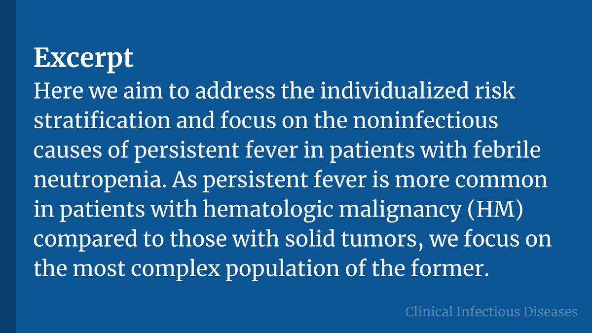 CIDJournal's tweet photo. The Heterogeneous Syndrome of Noninfectious Causes of Persistent Fever in Neutropenic Patients With Hematologic Malignancy: Another Opportunity for Stewardship?

🔗 https://t.co/Gt0WNk7B3M https://t.co/FAE7NALerM