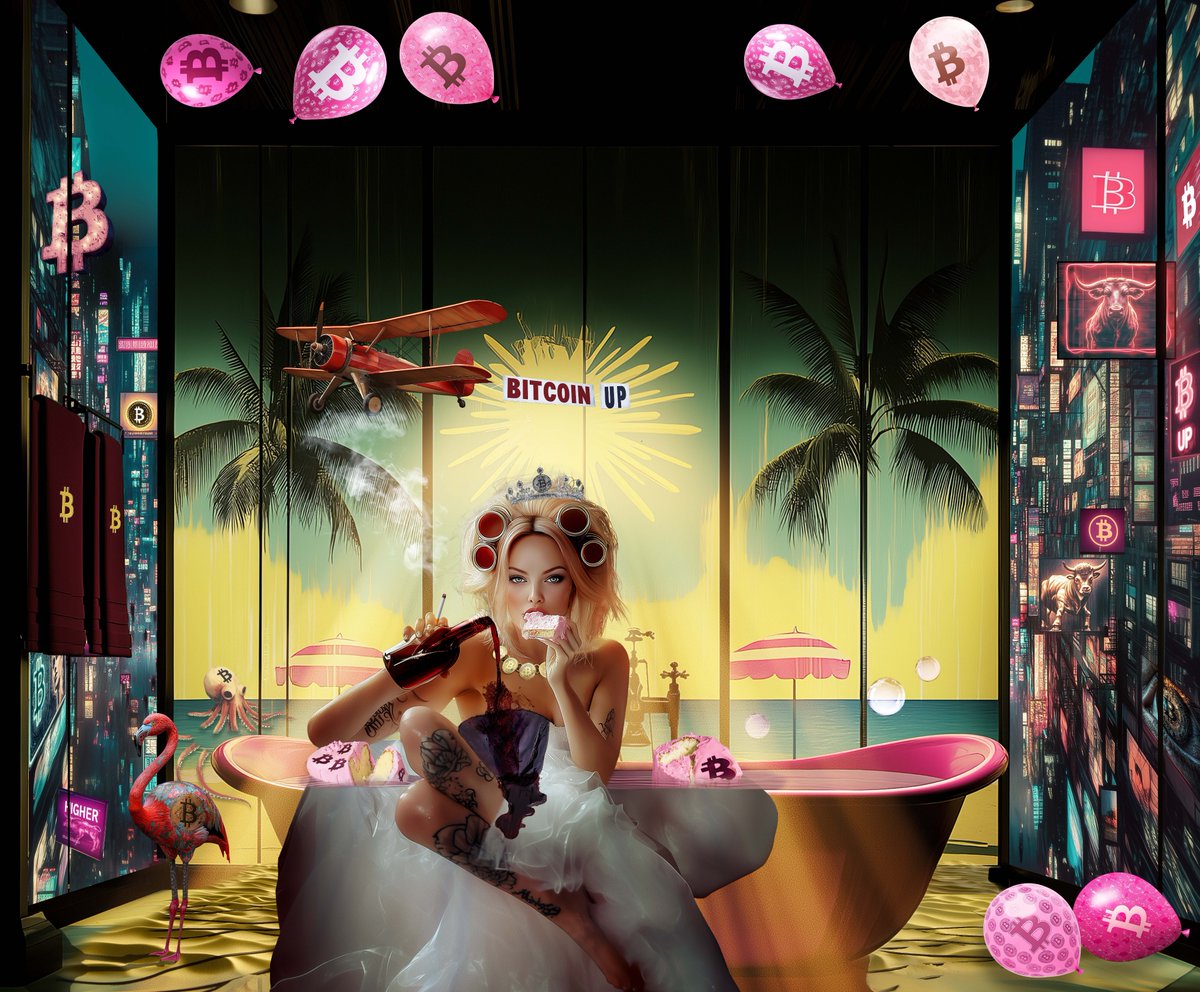 surreal24seven's tweet image. Still watching the market? 📈 'Bitcoin Up' captures the thrill of the rise &amp;amp; the resilience needed. With tariffs news, let's stay strong, support each other, &amp;amp; back artists. 🎨#ArtInCrypto #HopeForRecovery #bitcoin #crypto

@realDonaldTrump
@elonmusk